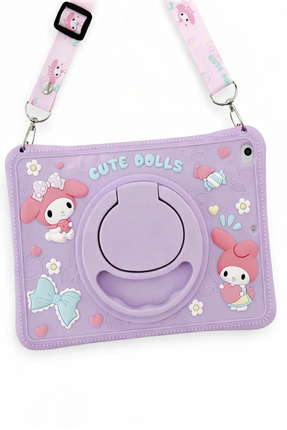 TEKNETSTORE Galaxy Tab A11 8.7 inç Sm-x130 Uyumlu Cute Dolls Çocuk Kılıfı Ask...