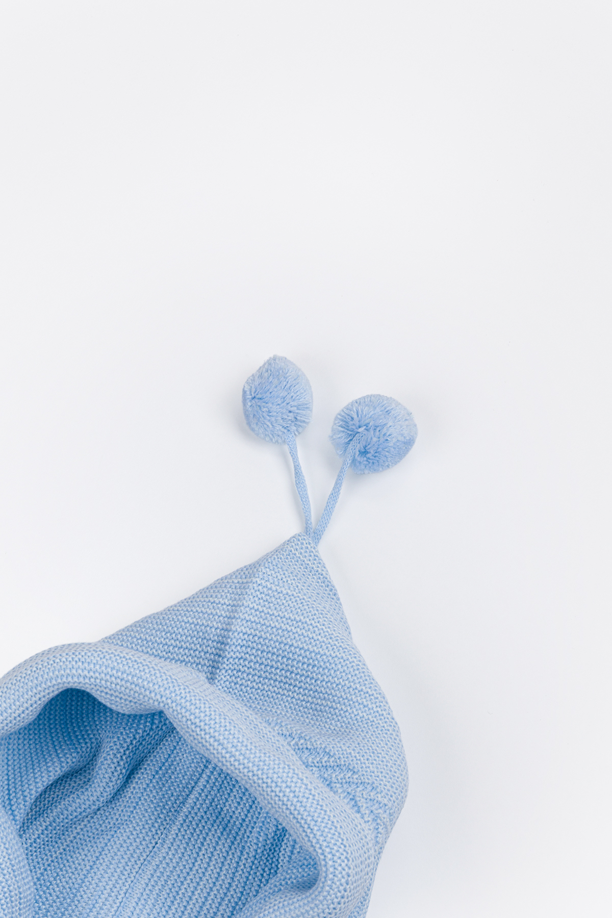 Yerli Baby Yenidoğan Kapüşonlu Triko Unisex Ponponlu Bebek Hırka 0/6 Ay fotoğrafı 4 (önizleme)