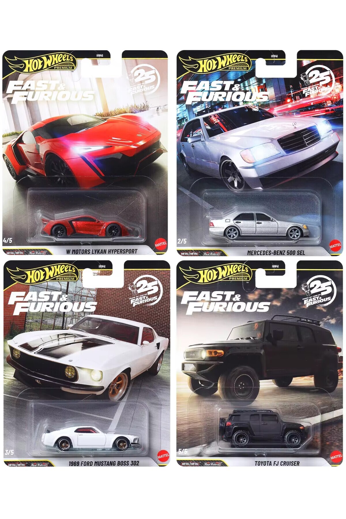 HOT WHEELS Premium Fast and Furious 25. Yıl Özel 4'lü Set - Fiyatı