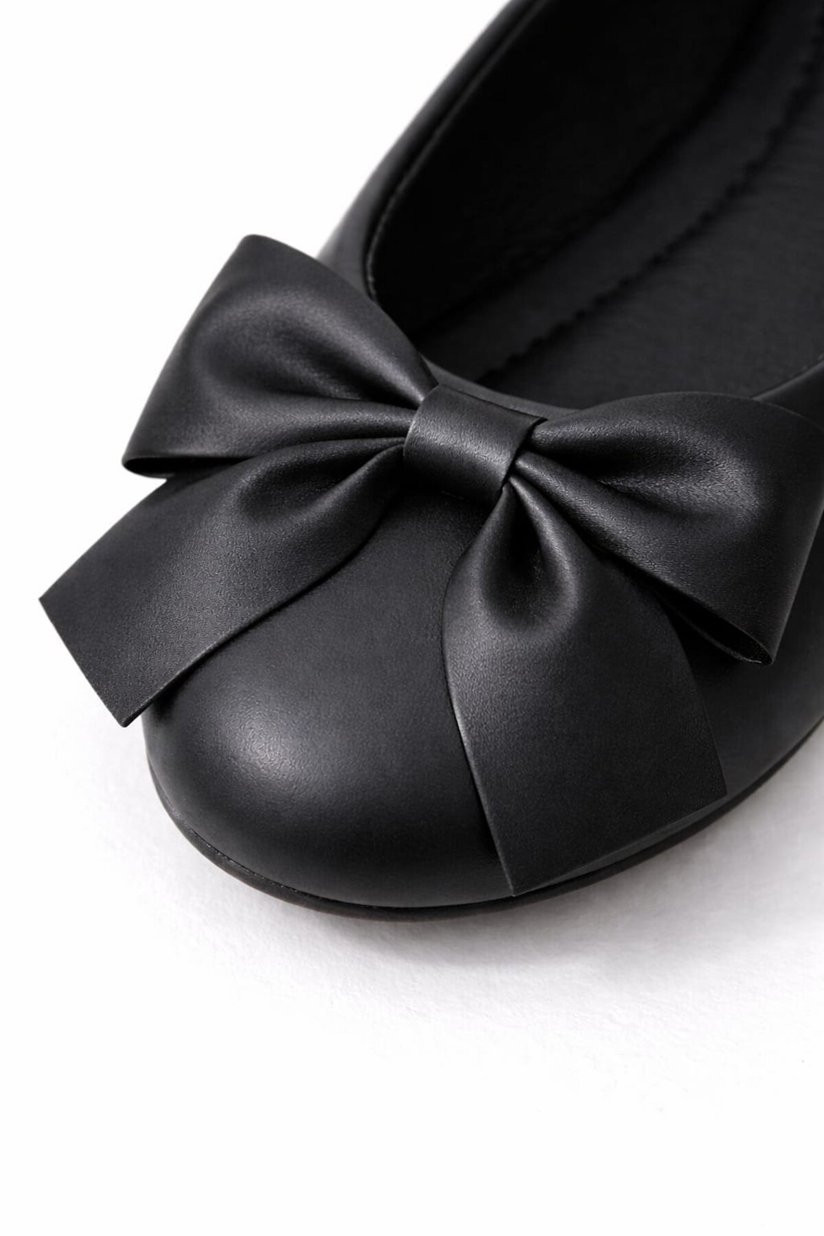 Slipcat  Zarif Kadın Günlük Kurdele Detaylı Yuvarlak Burun Şık Babet - Görsel 3