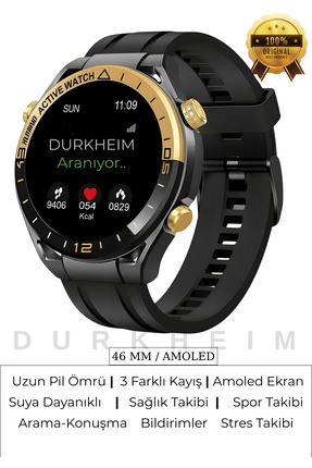 DURKHEİM 3 Kordonlu Premium Arama Konuşma Mesaj Bildirimleri Sağlık Spor Taki...