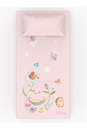 Lil Bug %100 Pamuk Lastikli Bebek Çarşaf Seti – Büyülü Bahçe Koleksiyonu - Ki...