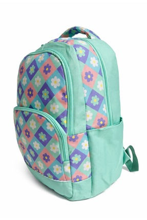Other Su Yeşili Renkli Desenli Sırt Okul Çantası