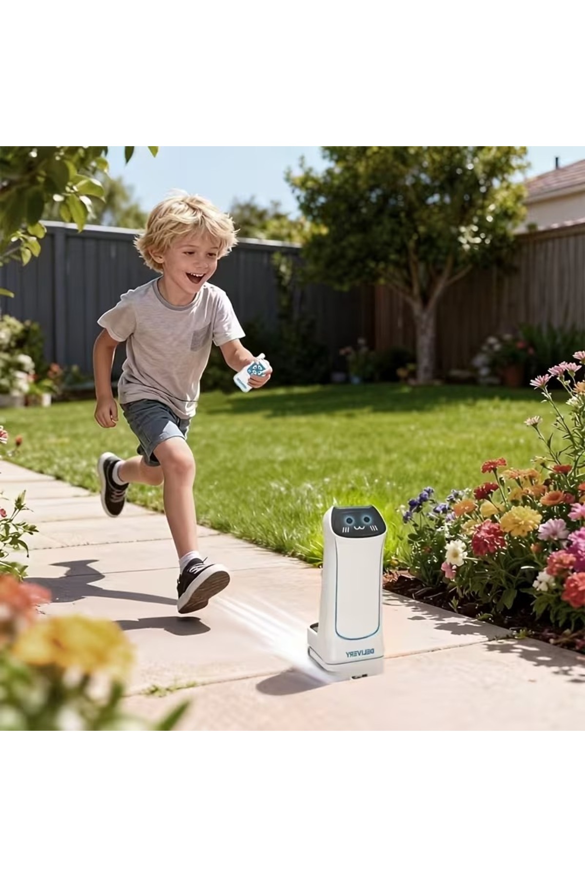 LunaDefano Uzaktan Kumandalı Yemek Taşıyan Robot Oyuncak 2.4GHz Işıklı Sesli Elektrikli Araç fotoğrafı 2 (önizleme)