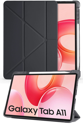 Nezih Case Samsung Galaxy A11 8.7 İnç X130 Uyumlu Kalem Bölmeli Uyku Modlu Ak...