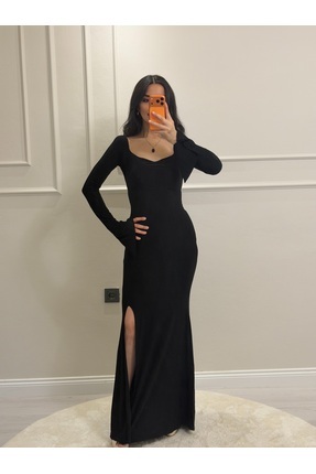 Miyasa Yırtmaçlı Elbise