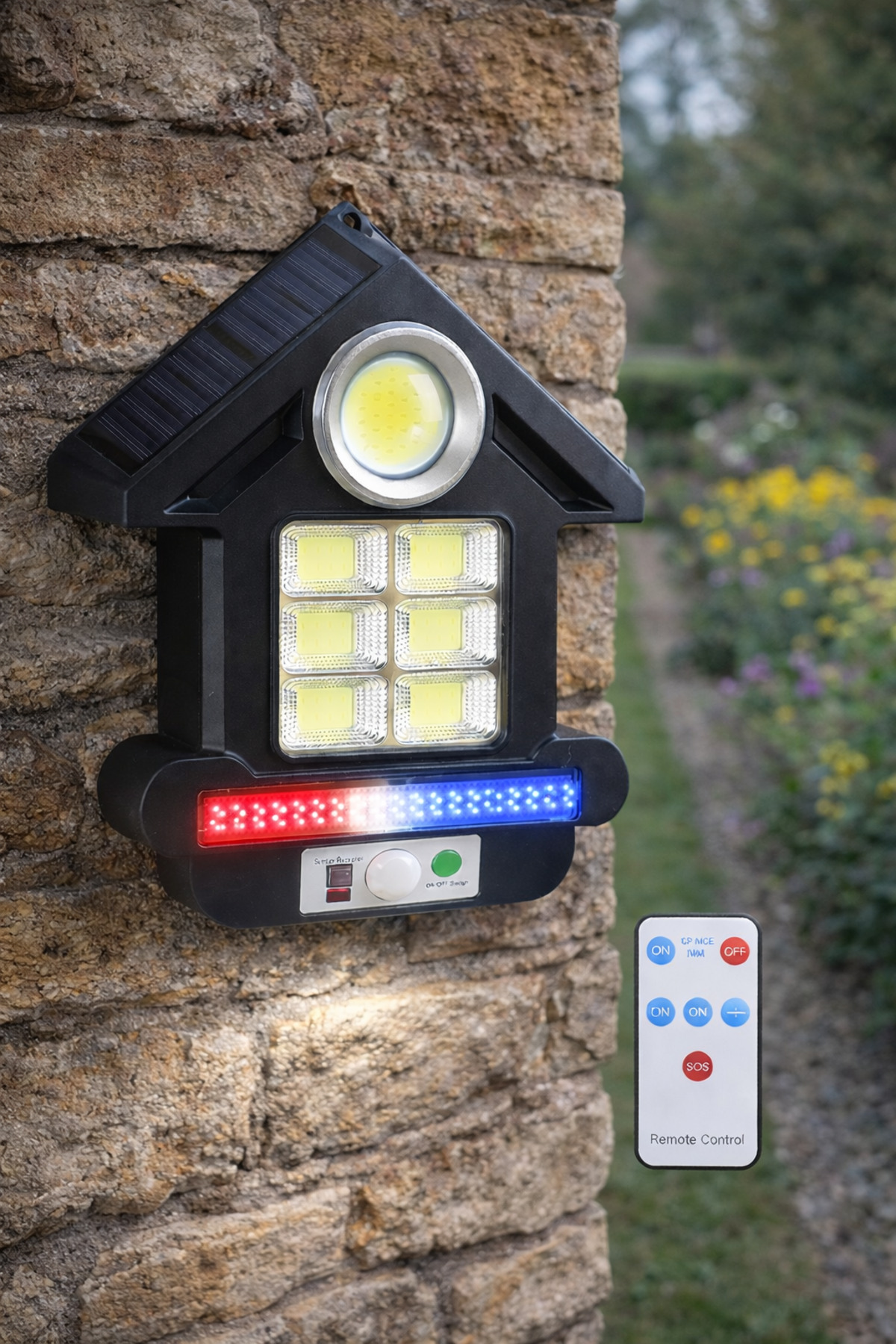 Solar 81 Led Garden And Outdoor Lighting, Operated, Sensor, Solar Powered Lamp 21cm Light