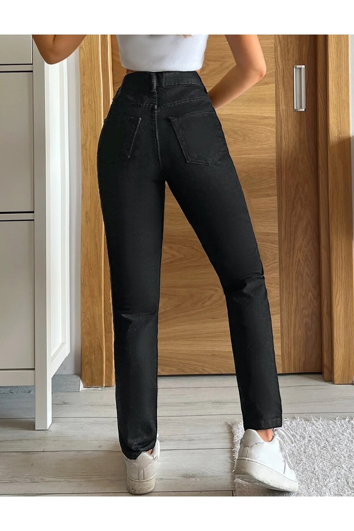 KENE JEANS YÜKSEK BEL TAM KALIP MOM JEANS görsel 5