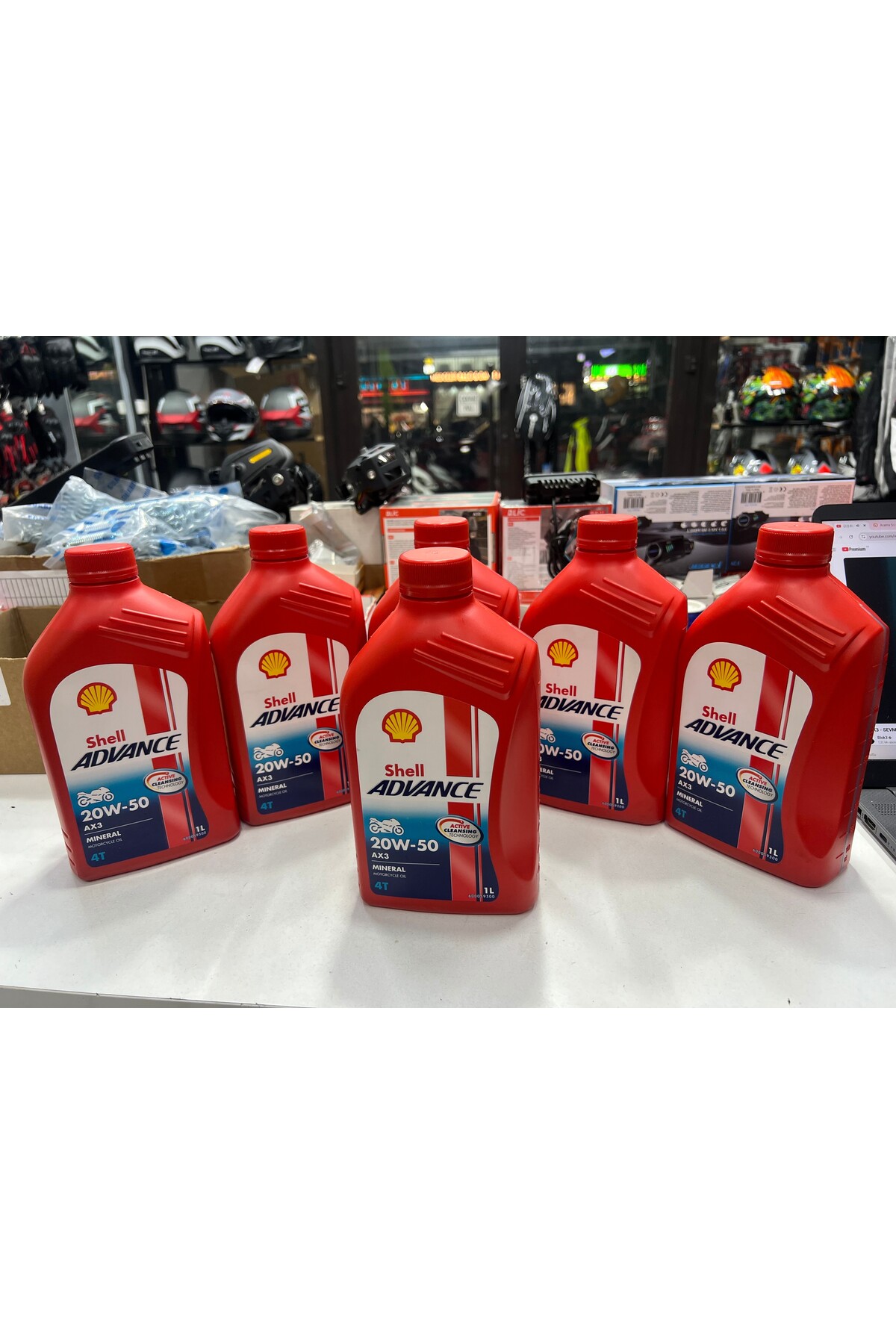 Shell MOTOSİKLET MOTOR YAĞI ORJİNAL 20/50 ADVANCE 4T AX3 MİNERAL 1