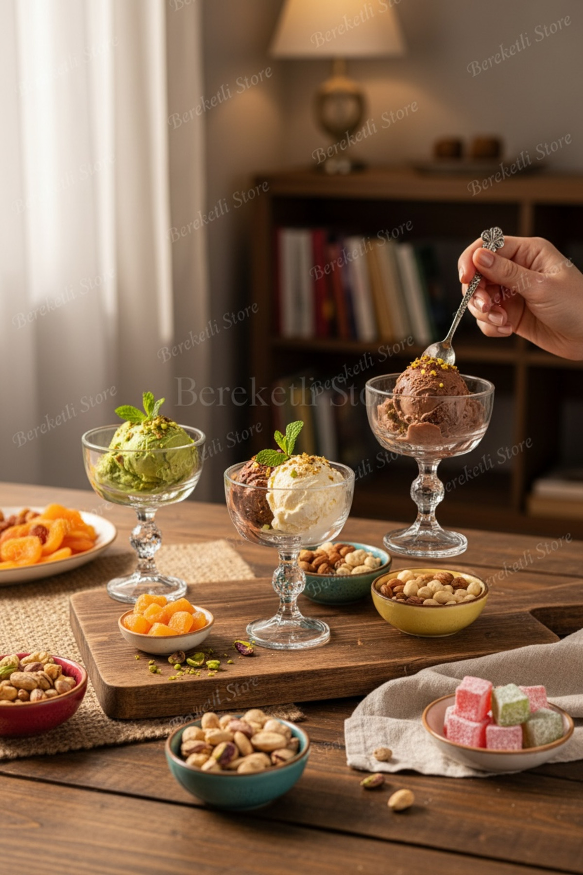 Crystalita Dondurma Kabı 3’lü | Cam Sunum ve Tatlı Kasesi