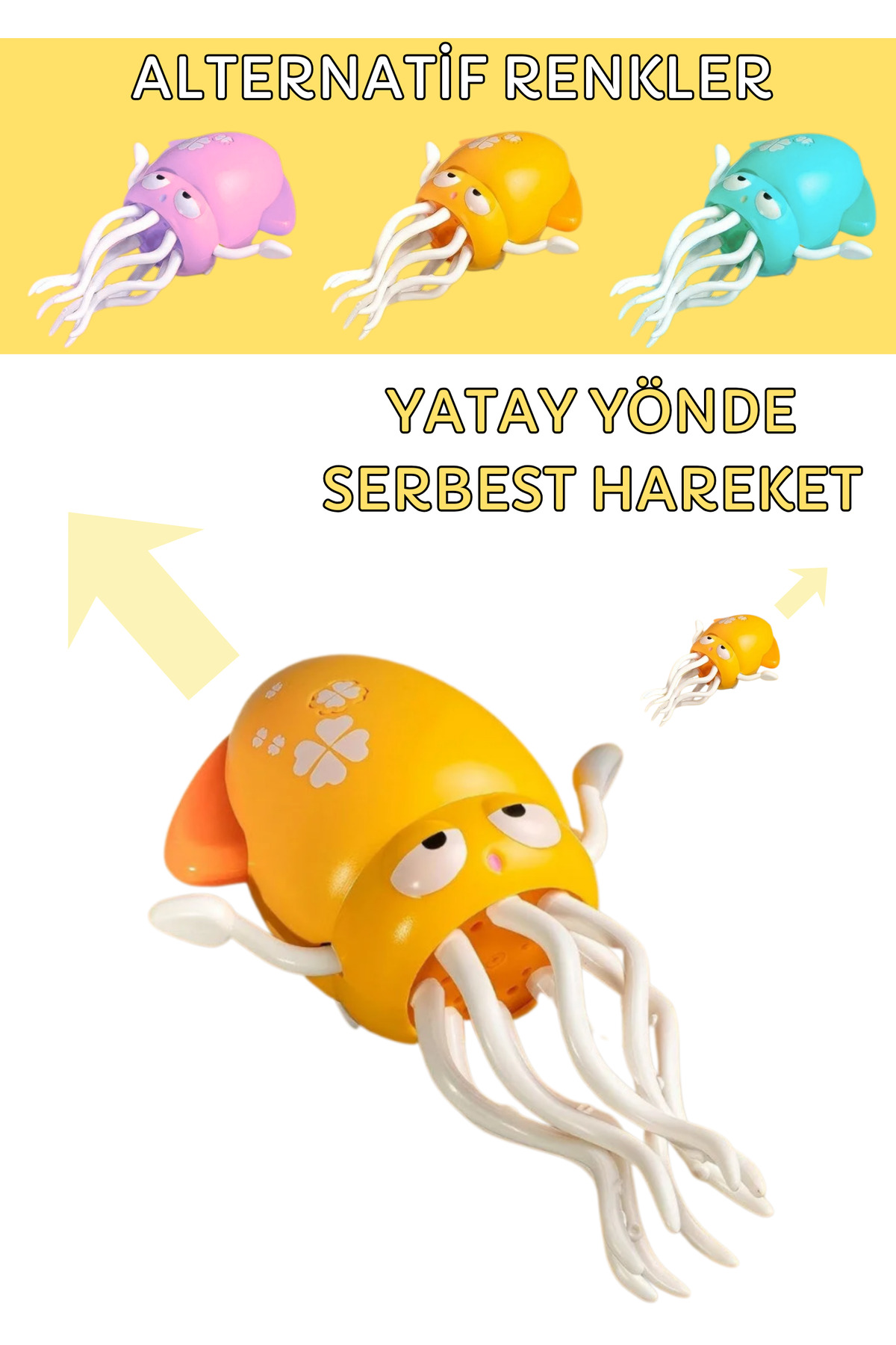 Boratila Toys Emeklemeye Yardımcı Dansçı Işıklı Müzikli Şarjlı Sevimli Ahtapot Oyuncak fotoğrafı 2 (önizleme)