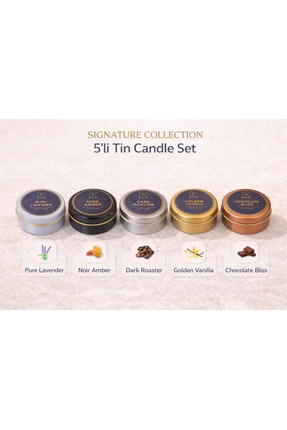 KORIXA SIGNATURE COLLECTION El Yapımı Kokulu Teneke Mum