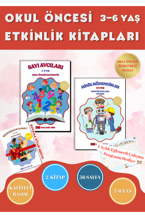 Anonim Yayıncılık 3–6 Yaş Okul Öncesi Eğitim Seti 2 Kitap + Boyama + Aylık Et...