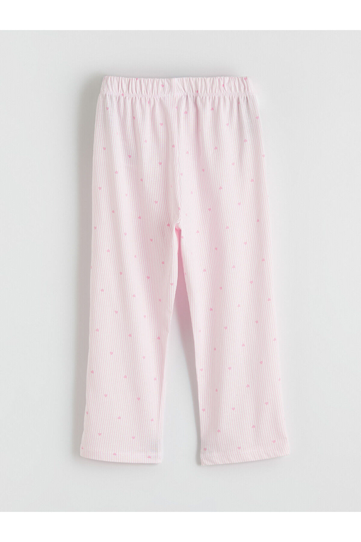 LC Waikiki Esse Collection Pembe Gömlek Yaka Desenli Kız Çocuk Pijama Takım fotoğrafı 7 (önizleme)
