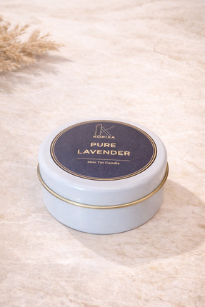 KORIXA PURE LAVENDER - El Yapımı Kokulu Teneke Mum (Lavanta Kokulu)