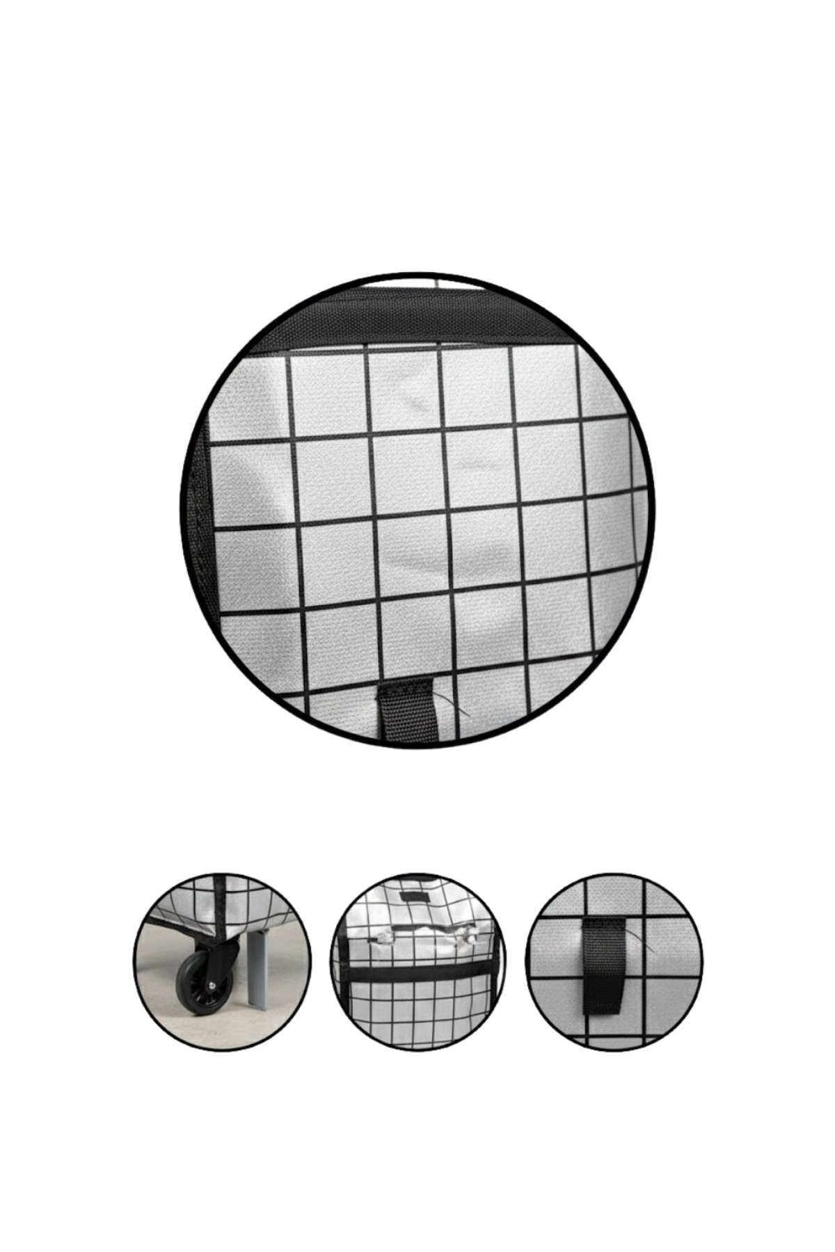 Lisinya Ağır Yük Taşımaya Uygun Tekerlekli Market ve Pazar Çantası - TYGOO fotoğrafı 4 (önizleme)