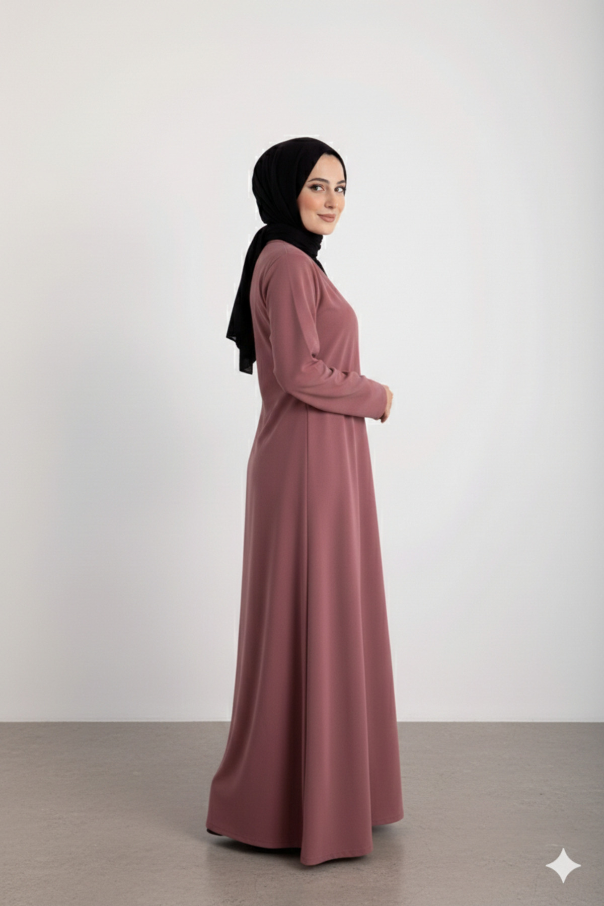 Defkay  Yandan bağlamalı kruvaze kadın namaz elbisesi sabahlık - Görsel 2