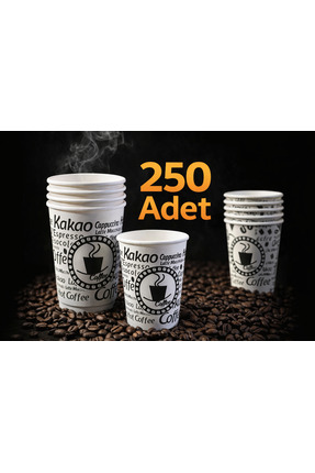 cupzone 250 Adet Karton Bardak | Tek Kullanımlık Sıcak & Soğuk İçecek Bardağı