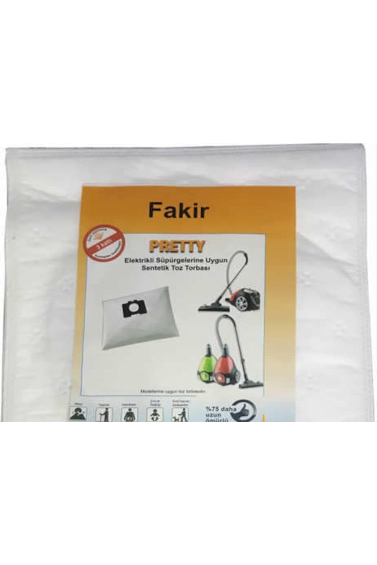 Fakir Pretty / Bs 120 Süpürge Kumaş Toz Torbası (20 Adet)