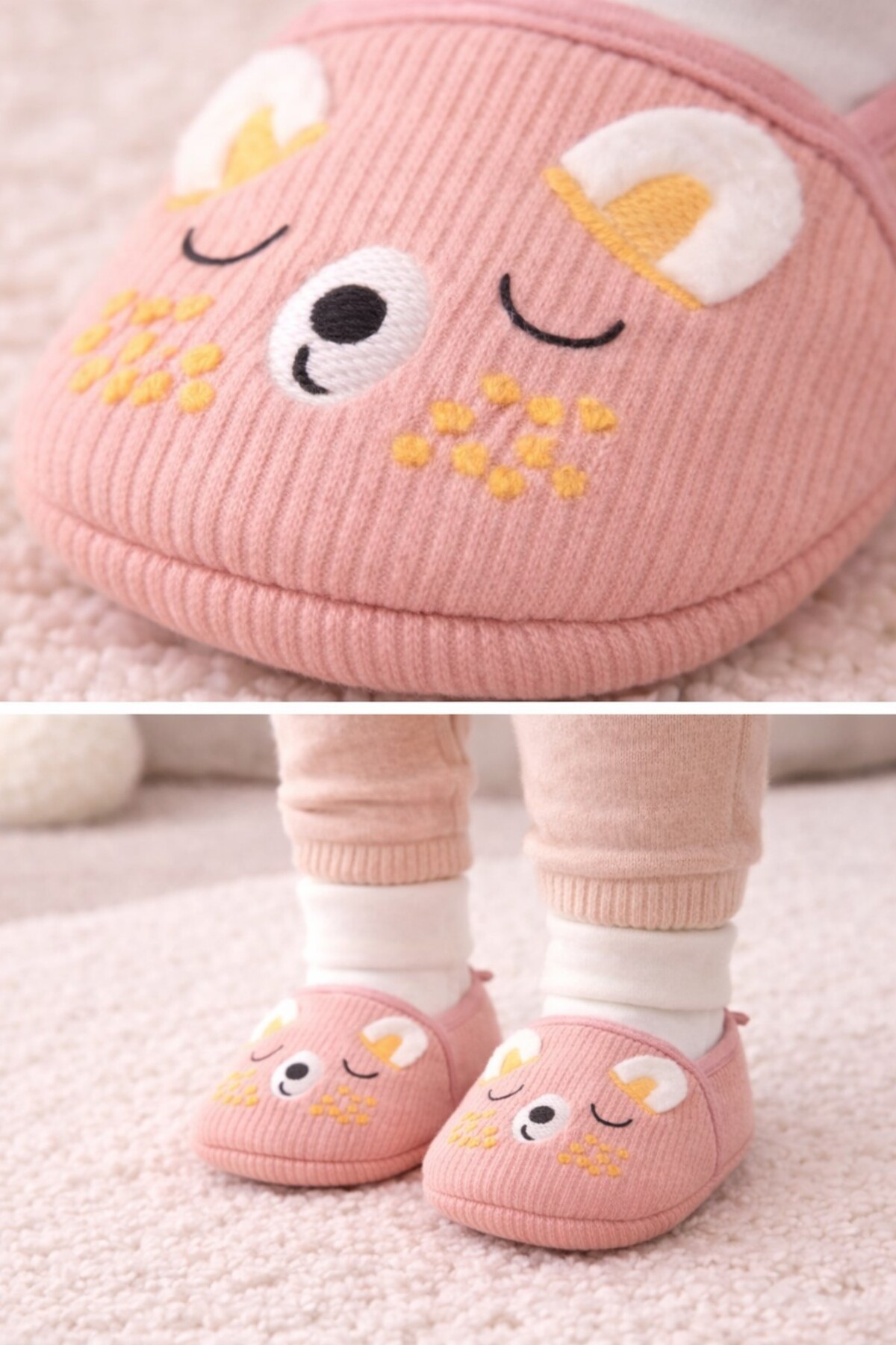 Kindo Baby İlk Adım Bebek Ayakkabısı Yumuşak Taban, Kaymaz Taban , Rahat , Çoraplı Patik fotoğrafı 3 (önizleme)