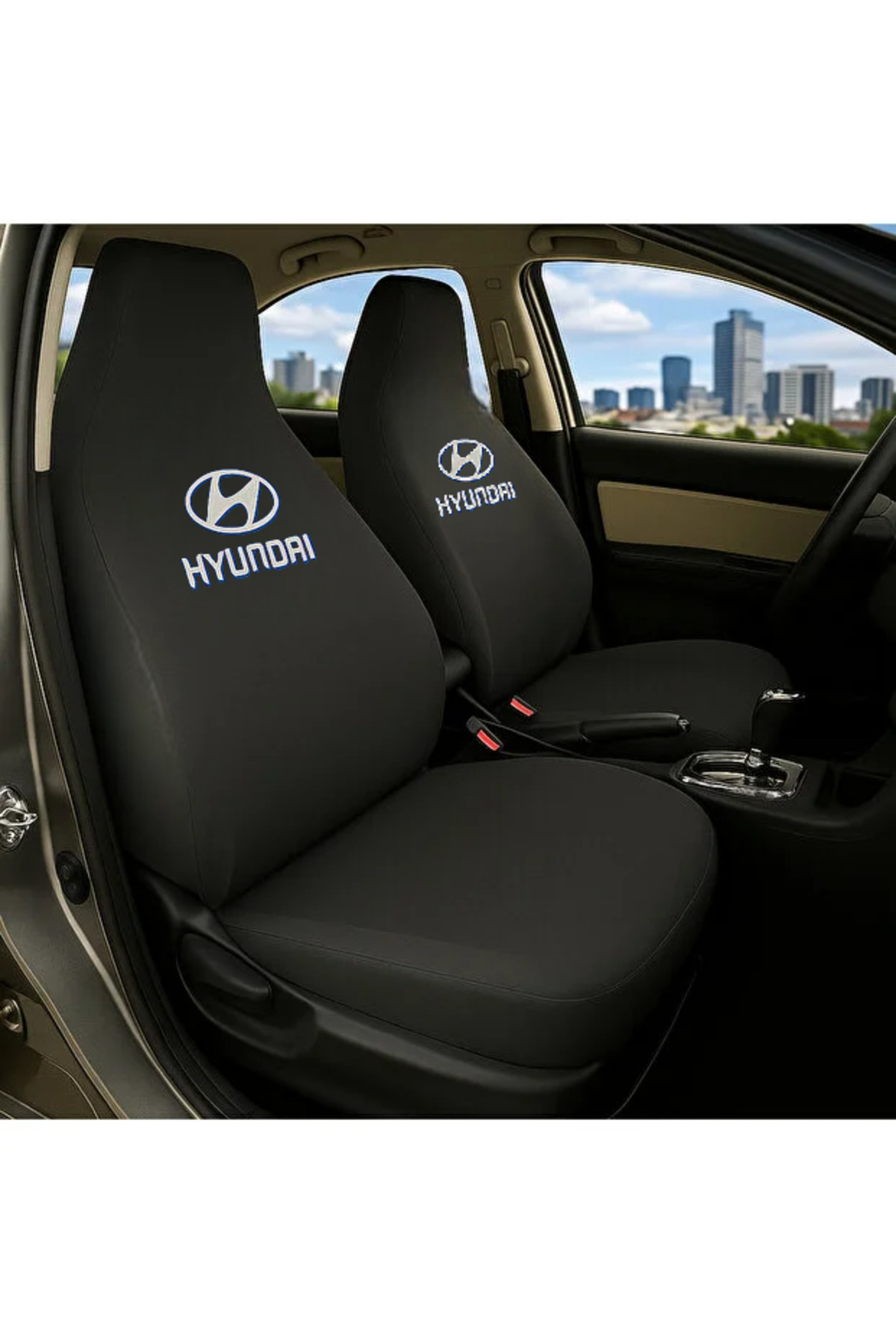 sekutuning Hyundai Elantra Siyah Araç Koltuk Kılıfı Koruyucu Penye Servis Kılıfı