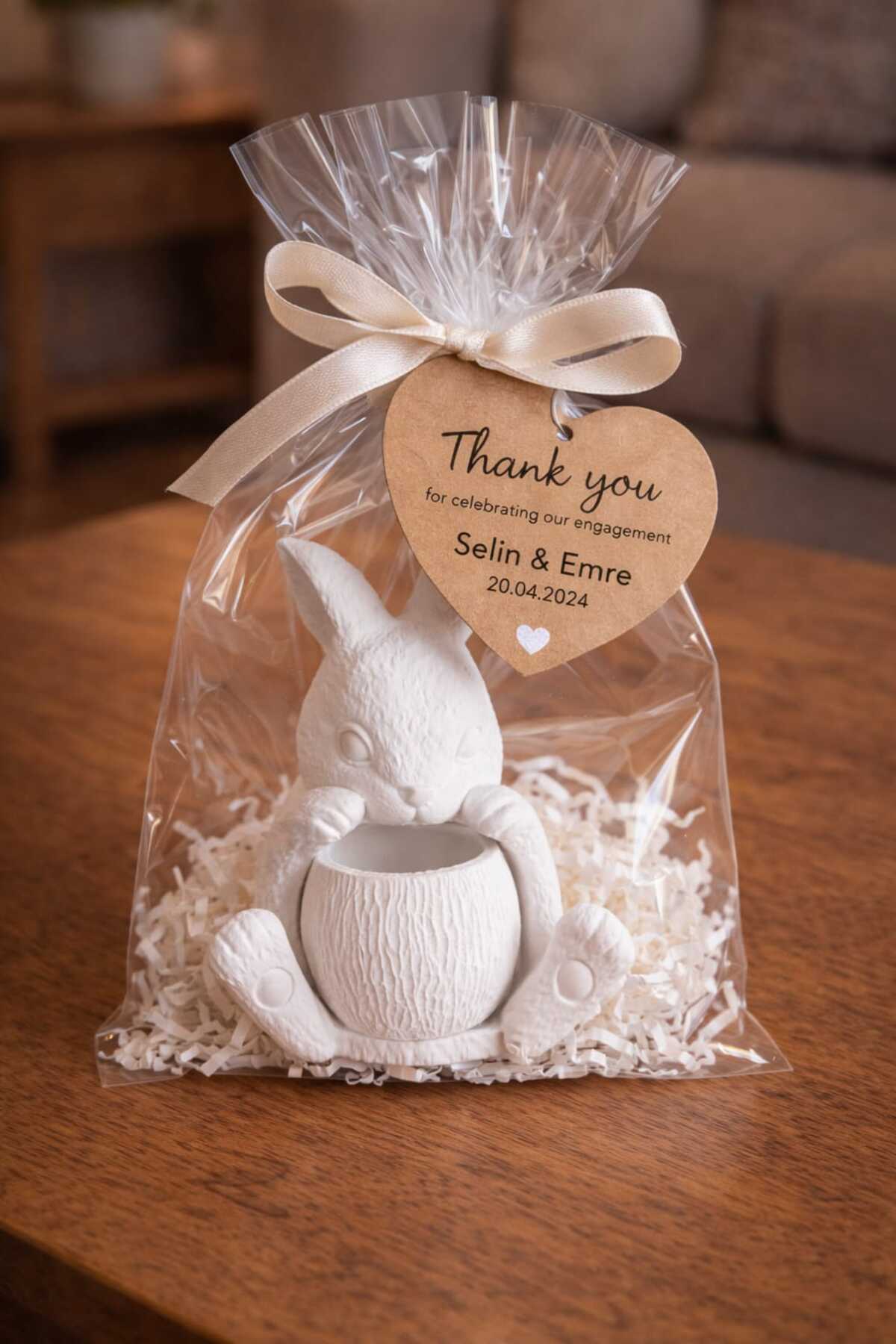 Dekoratif Beton Tavşan Saksı | El Yapımı Minimal Ev Aksesuarı