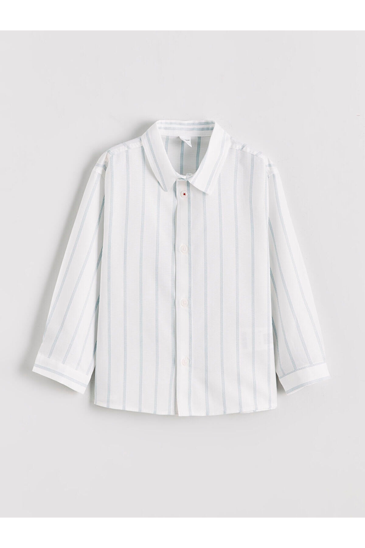 LC Waikiki Elsiva Collection Ekru Uzun Kollu Çizgili Erkek Çocuk Gömlek fotoğrafı 4 (önizleme)