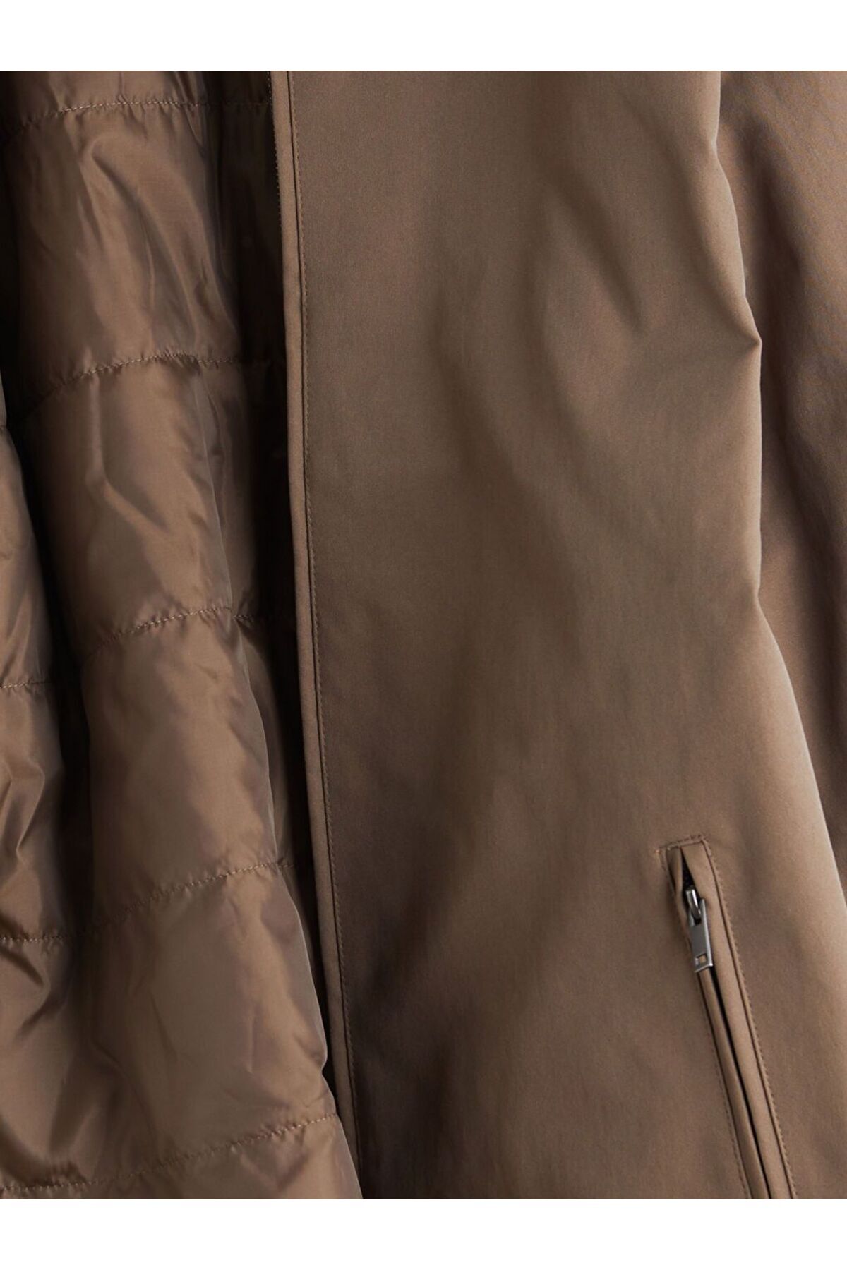 LC Waikiki SOUTHBLUE Bej Kadife Yaka Erkek Ceket görsel 7