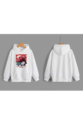 ELFERA OVERSİZE GÜL BASKILI UNİSEX SWEAT-SHIRT