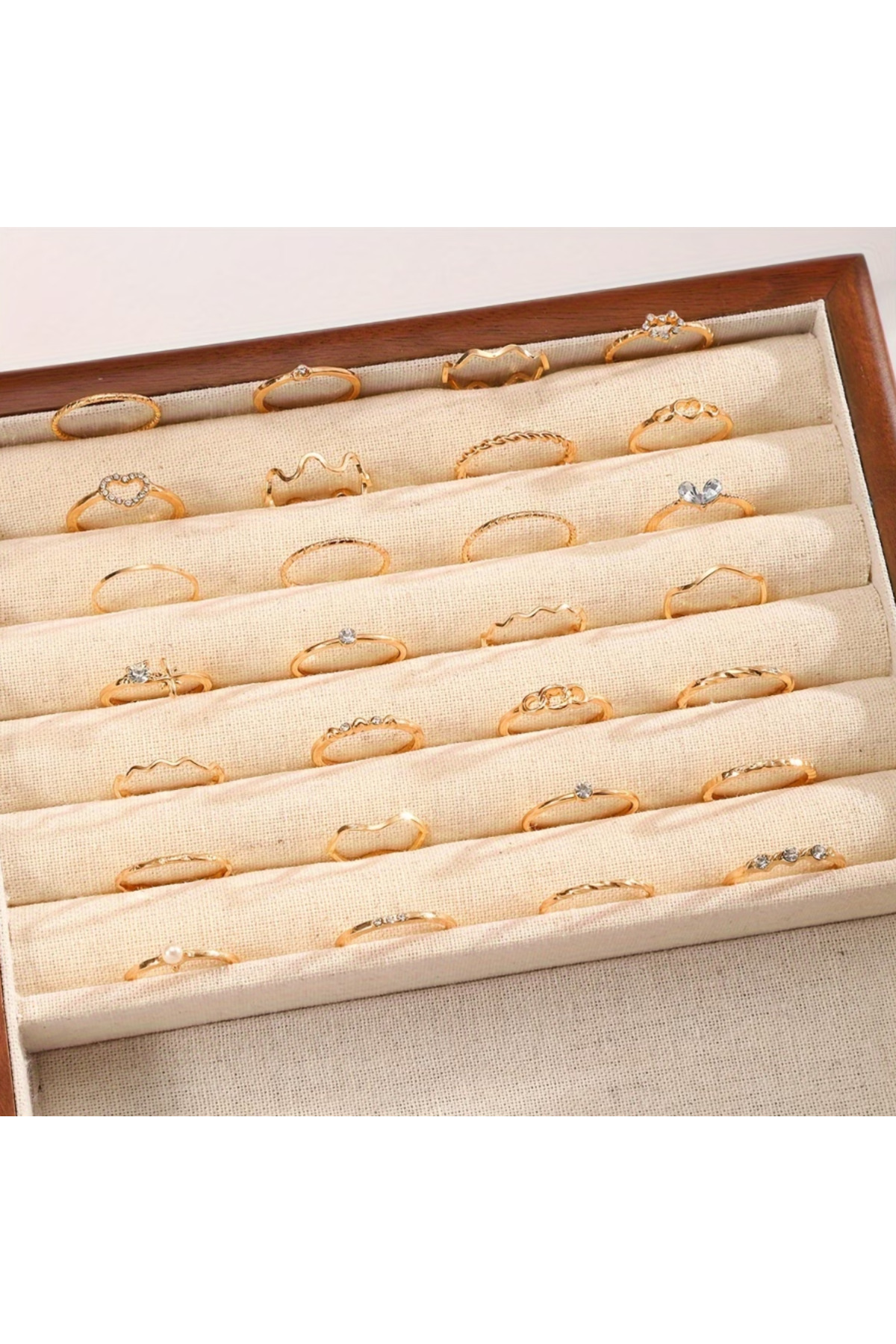 Ervalina  3'lü Zirkon Taşlı Karışık Yüzük Seti (Karışık Gönderim) - Görsel 3