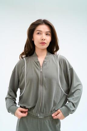 Normal People VIONA - Fermuarlı Biyeli Modal Üst