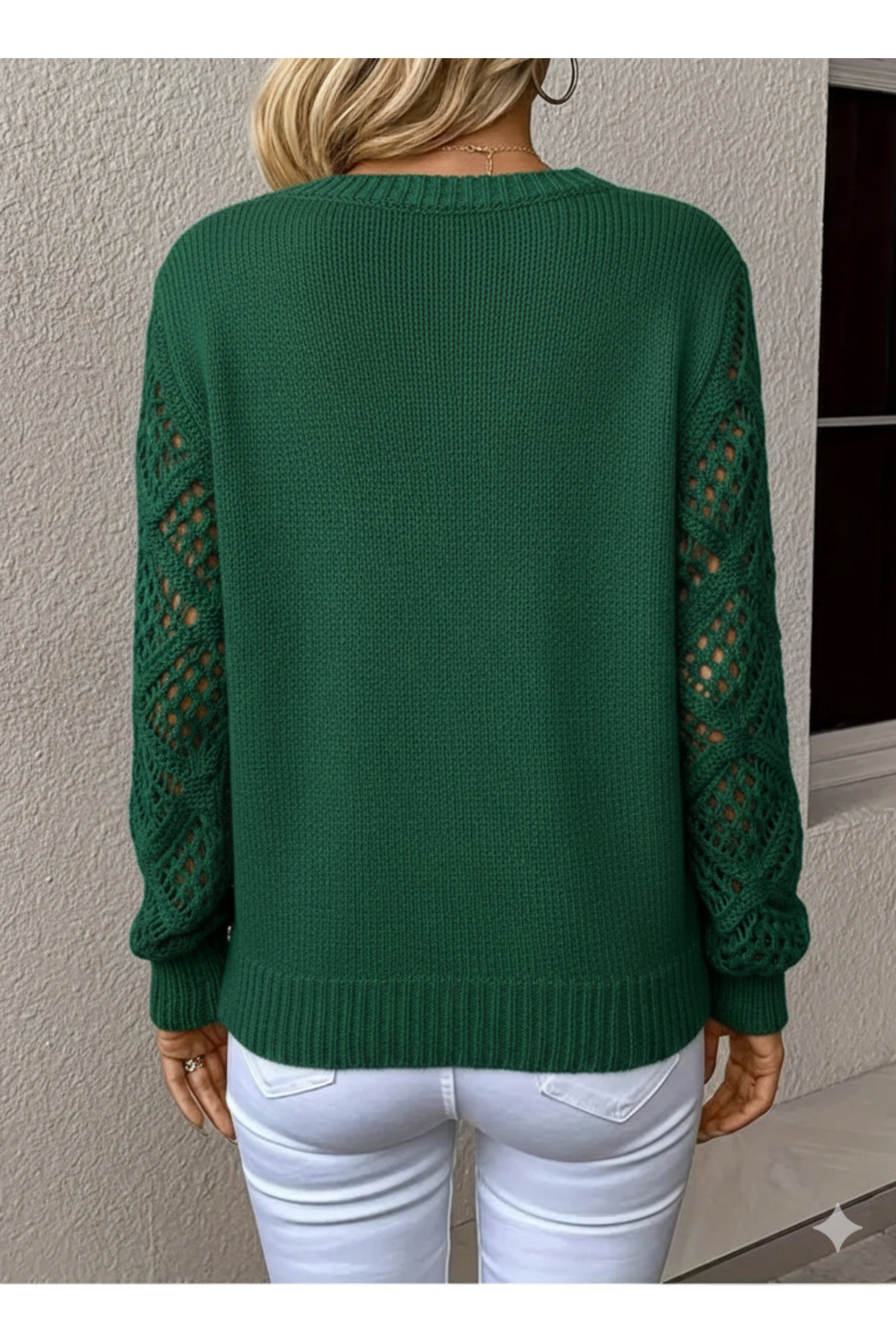 Dier Moda  Kadın Kol desenli Triko Kazak - Görsel 5