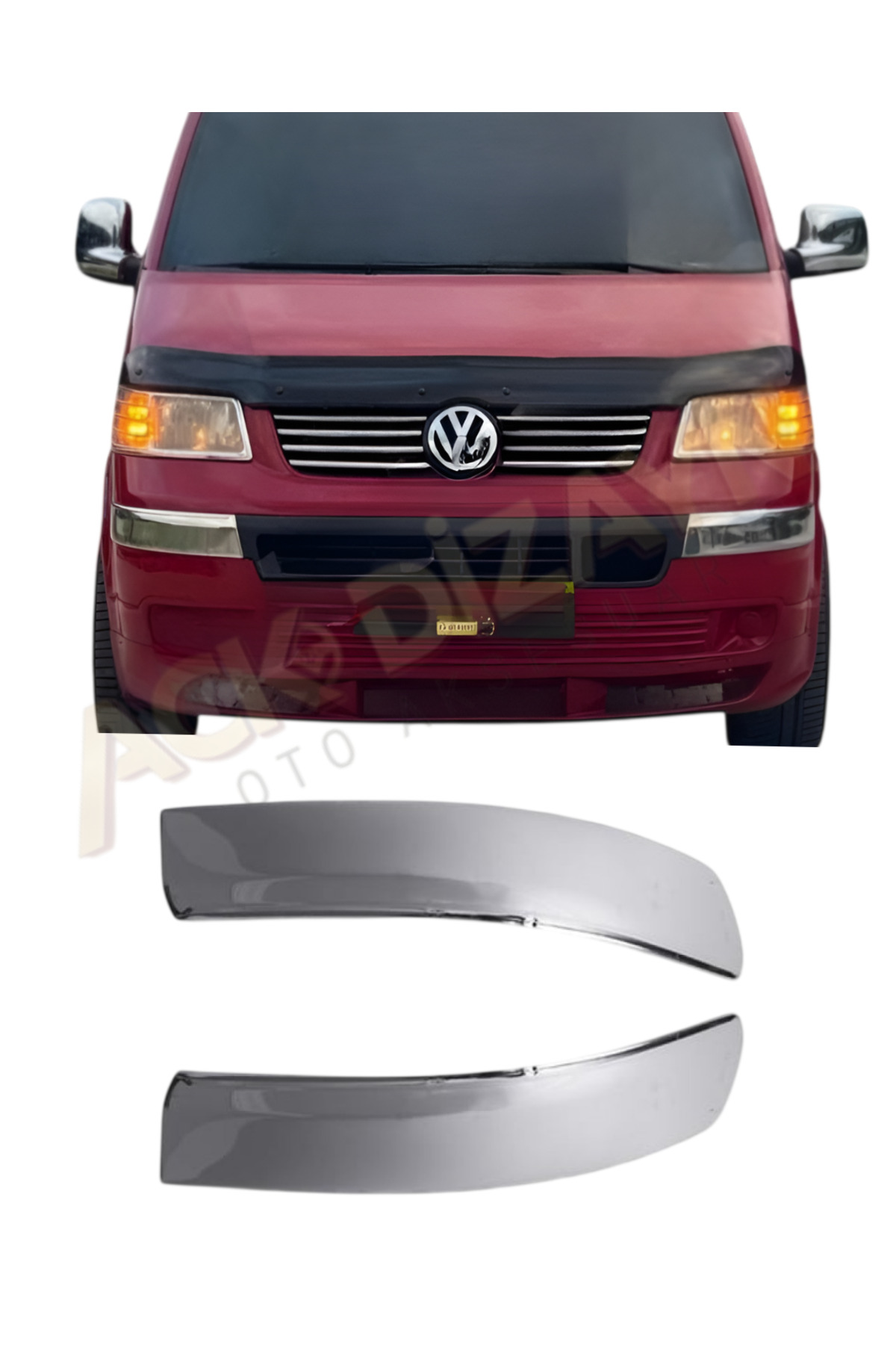 ACK Dizayn TRANSPORTER T5 2003-2010 ÖN TAMPON KAŞI KROM A+