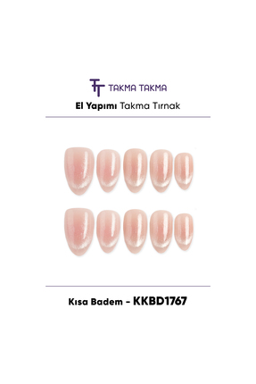 Takma Takma M Beden KKBD1767 Kısa Badem 10'lu Tekrar Kullanılabilir El Yapımı...