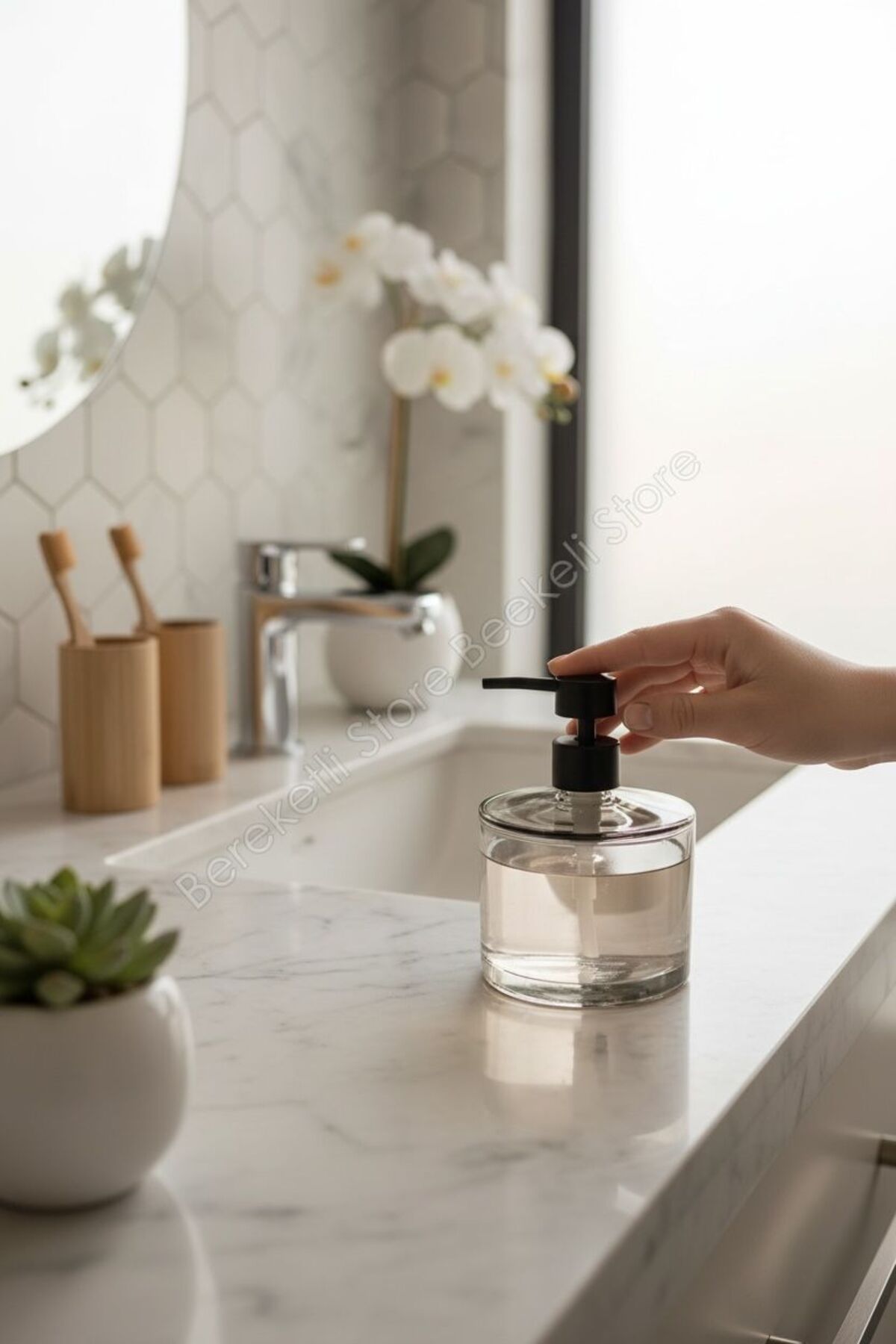 Premium Sıvı Sabunluk | Modern Tasarım | Dayanıklı Beyaz