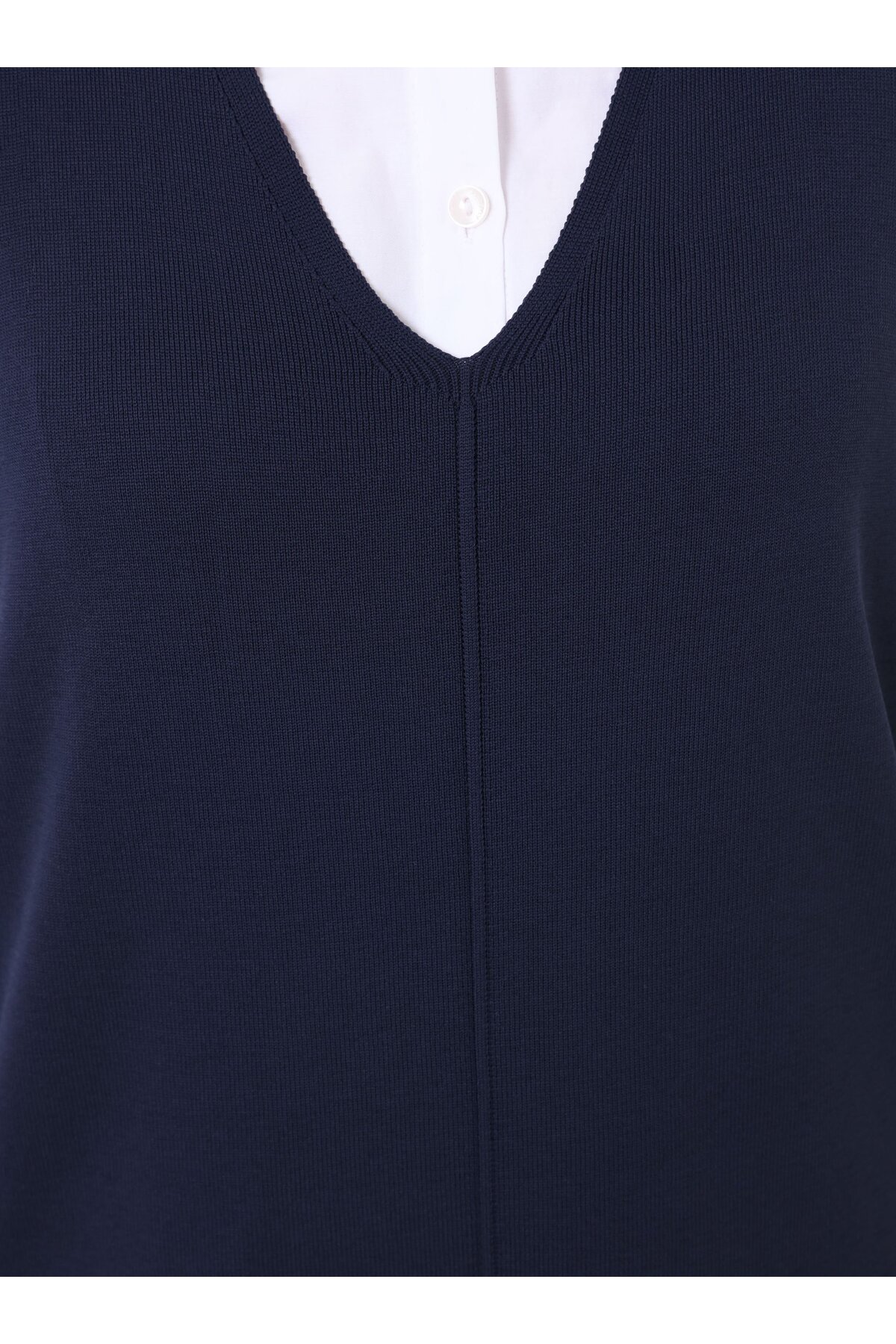 Refka  Triko Tesettür Elbise - Lacivert - - Görsel 5