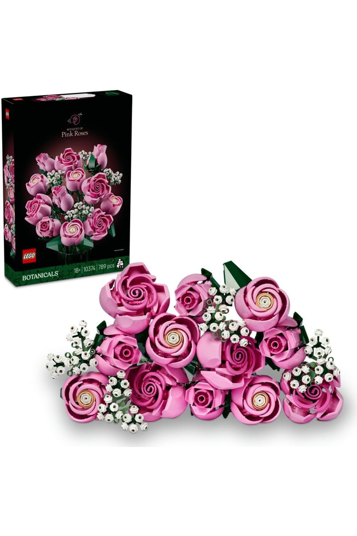 LEGO Botanicals Bouquet Of Pink Roses 10374 Building Set (Ages 18+)
