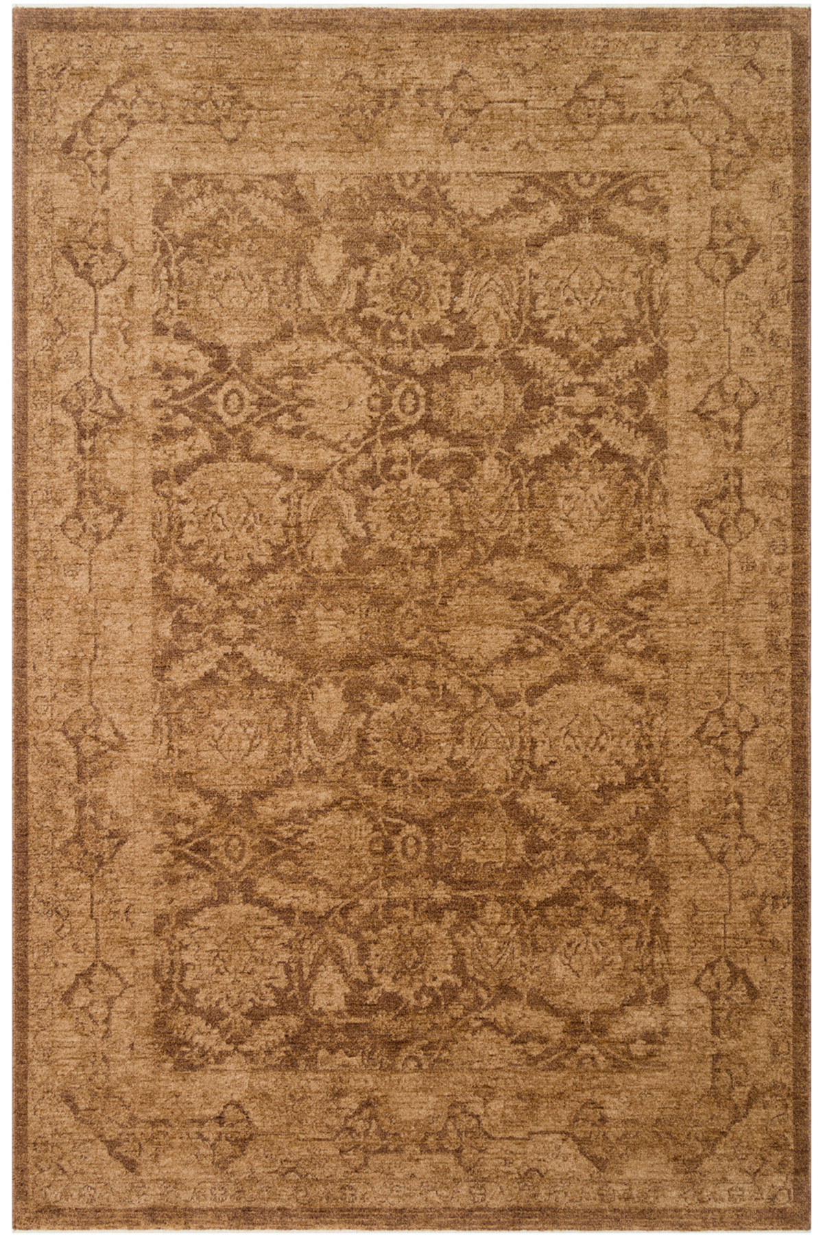 Şahmaran Brown Ethnic Classic Patterned Soft Paw Friendly Woven Living Room Home Room Rug
