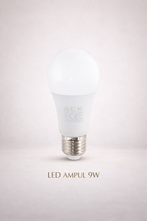 Ack 10’lu Paket LED Ampul 9W E27 3000K Sarı Işık