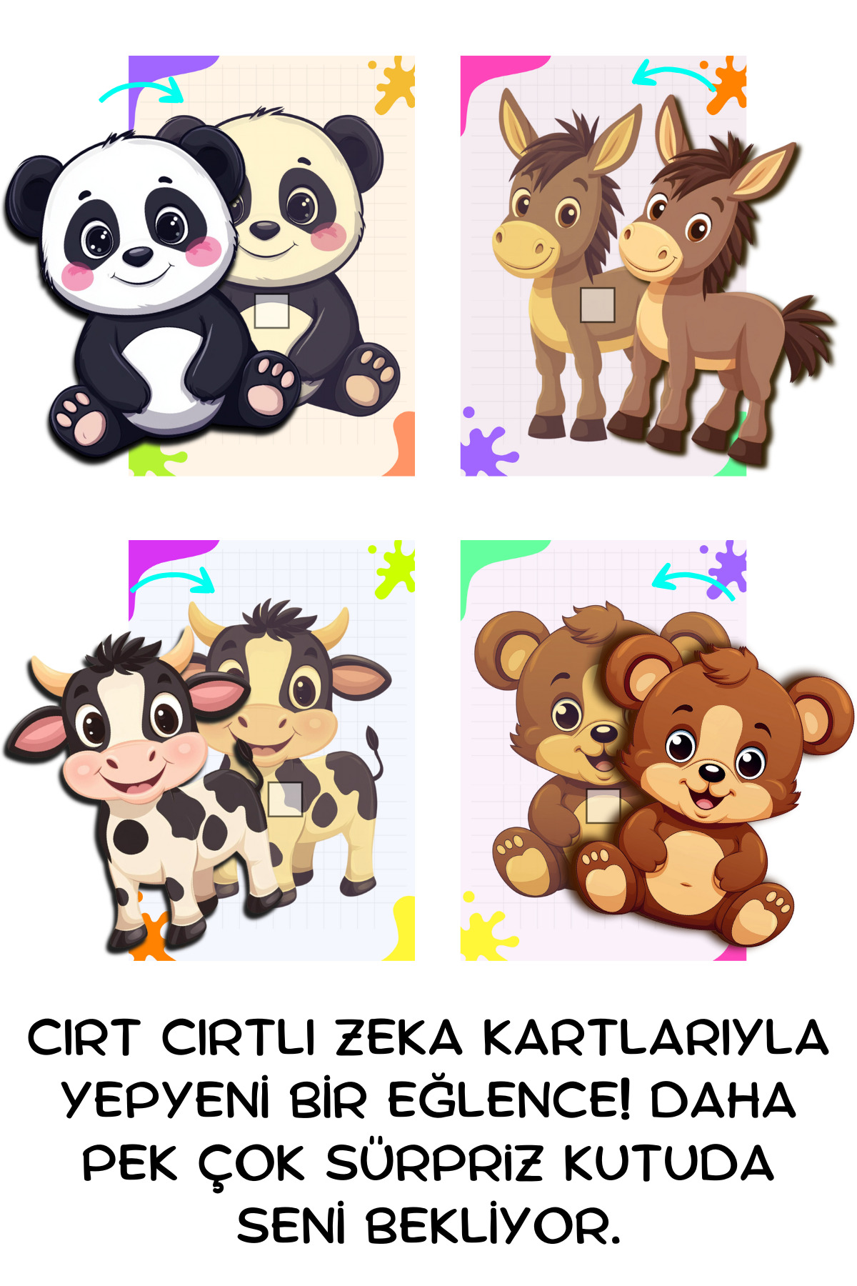 minkino 6-36 Ay Konuşturan Cırt Cırtlı Bebek Kartları Seti - 2 Kutu Bir Arada (İlk Kelimeler + Hayvanlar) fotoğrafı 3 (önizleme)