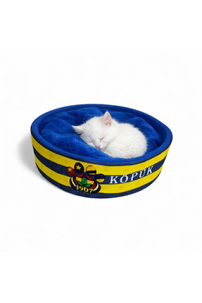 PuluPulu İsim yazılabilen pati logolu 45cm çapında kedi yatağı