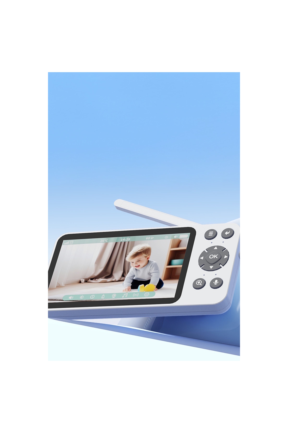 Yesido KM28 Ağlama Tespit ve Gece Görüş Özellikli 1080P Wifi Monitörlü Akıllı Bebek Takip Kamerası fotoğrafı 4 (önizleme)