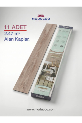 MODUCOO Alta Skin Kendinden Yapışkanlı Parke 2,5 mm – Dayanıklı Zemin Kaplama...