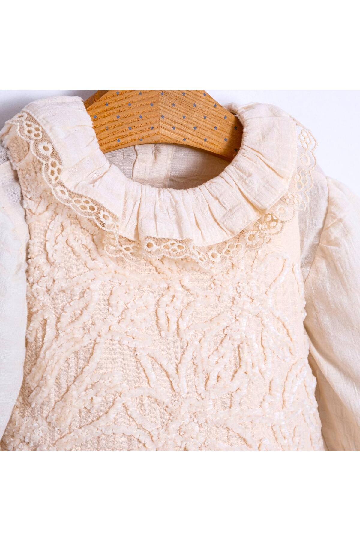 ministok Maysa Dantelli Blüz jile Kız Bebek Takım fotoğrafı 5 (önizleme)