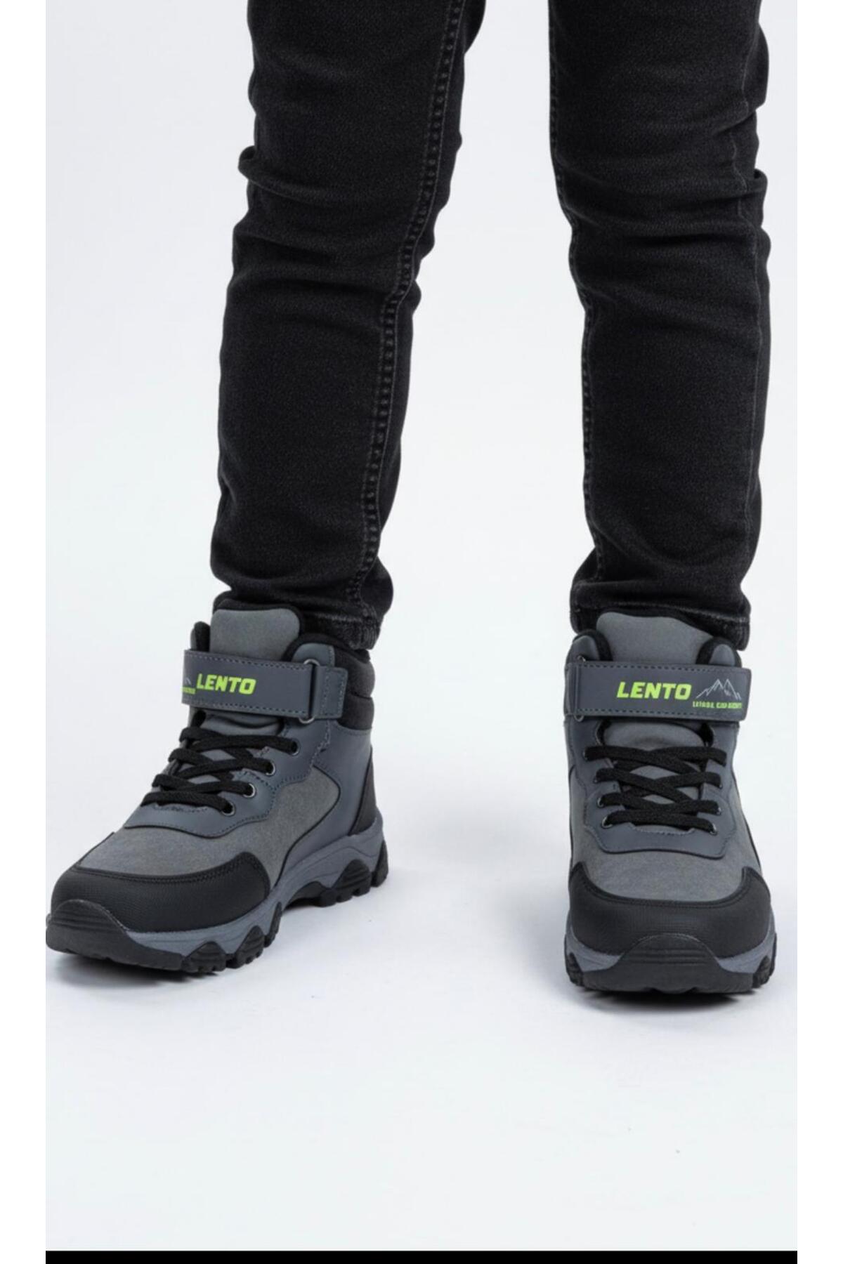 Lento  UNİSEX ÇOCUK GRİ SİYAH SUYA VE SOĞU'ĞA DAYANIKLI KIŞLIK BOT - Görsel 3