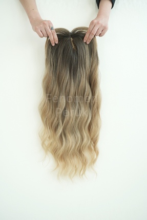 Fenomen Peruk Premium Baby Tepelik -Koyu Dipli Küllü Kumral – Açık Bej Sarı O...