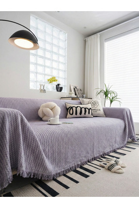 Rell Home Pamuklu Koltuk Örtüsü Saçaklı|Çok Amaçlı Örtü|Koltuk Şalı|Kolları K...