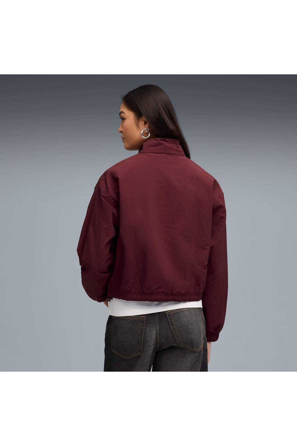Puma HER Kadın Yarım Fermuarlı Geniş Kesim SWEATSHIRT görsel 3