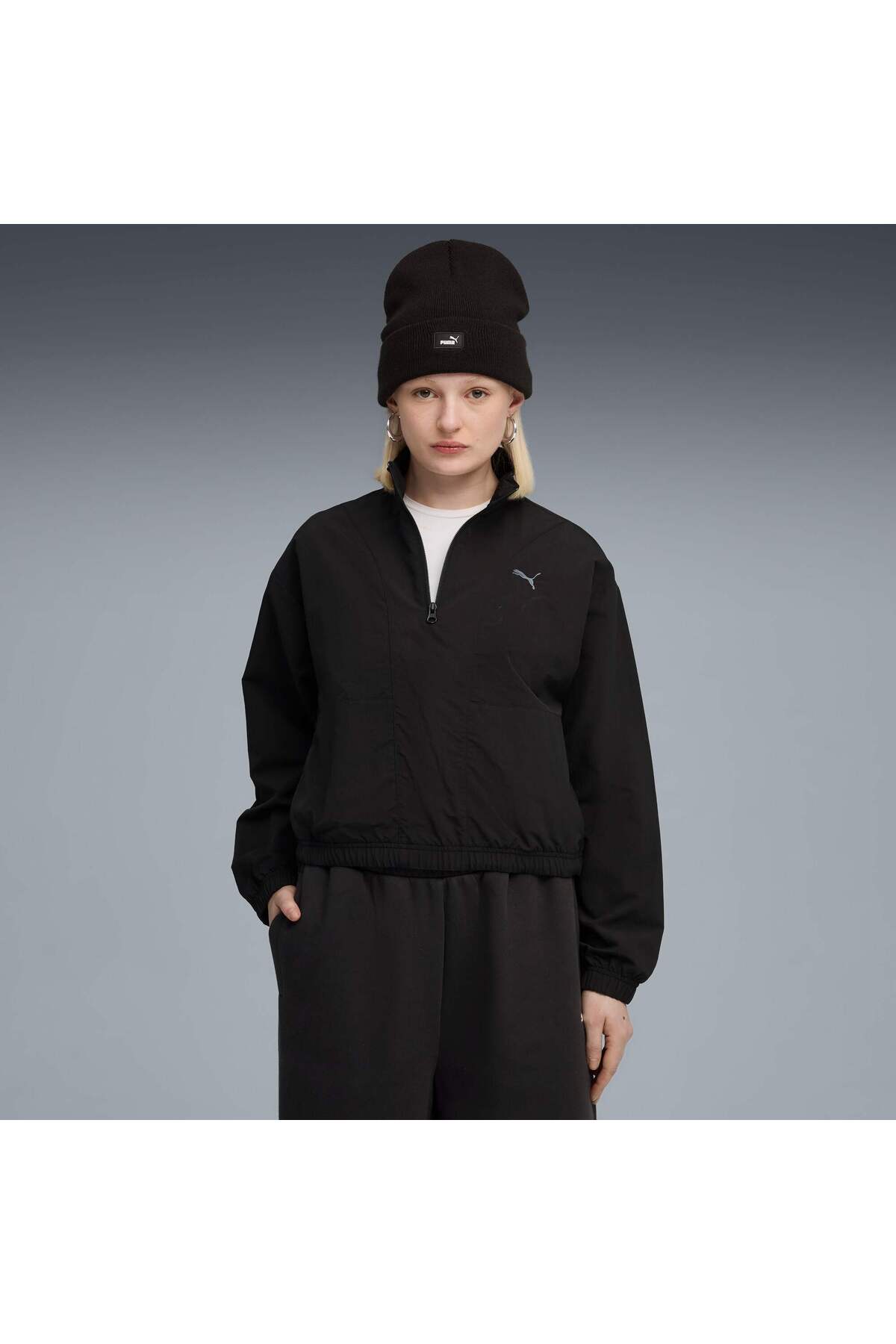 Puma HER Kadın Yarım Fermuarlı Geniş Kesim SWEATSHIRT görsel 5