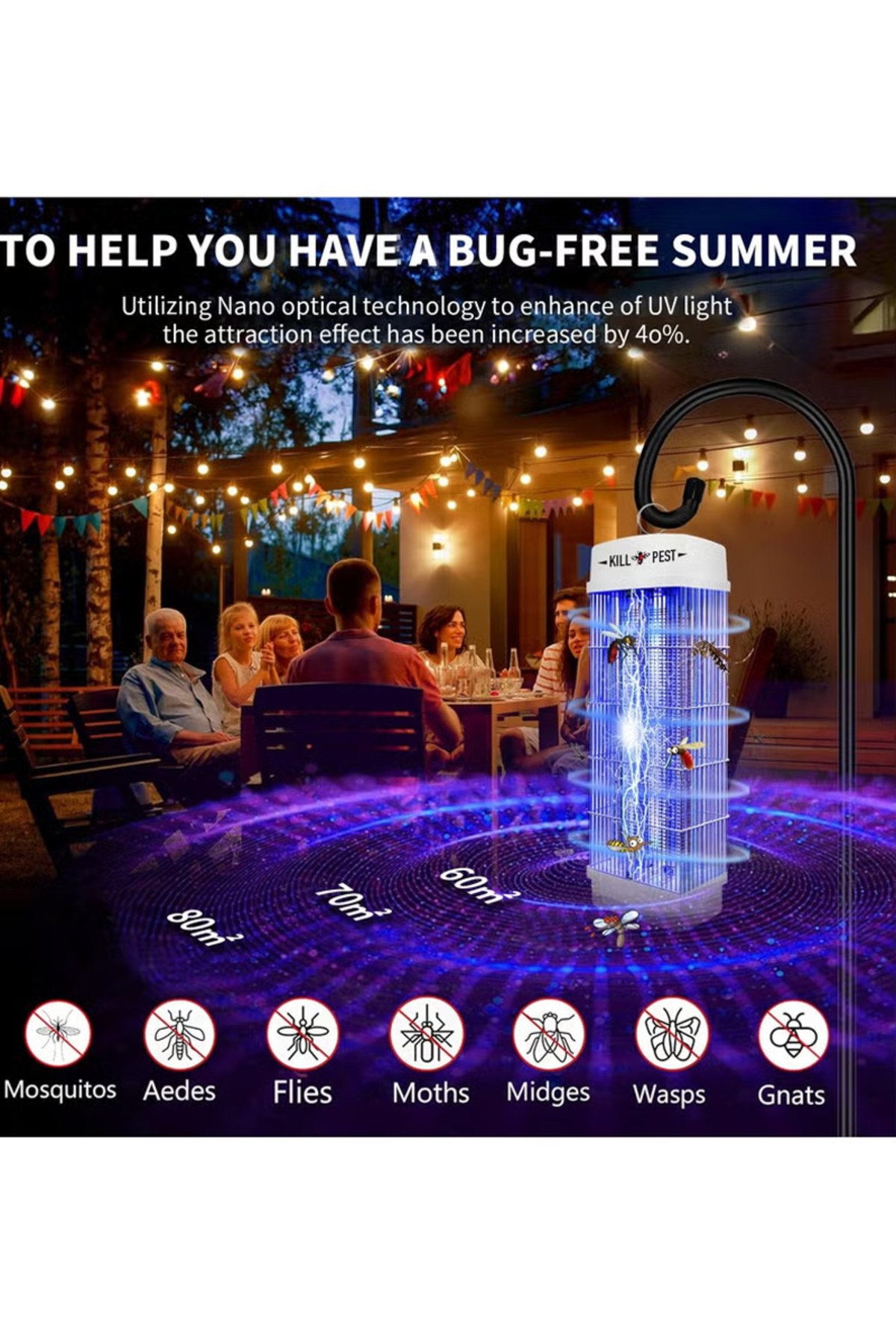 قاتل البعوض، جهاز صاعق الحشرات الكهربائي بقوة 30 و...